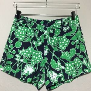 Lilly Pulitzer’s Green Navy Shorts Floral